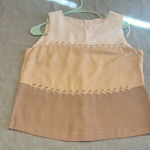 Elegant Beige Sleeveless Blouse